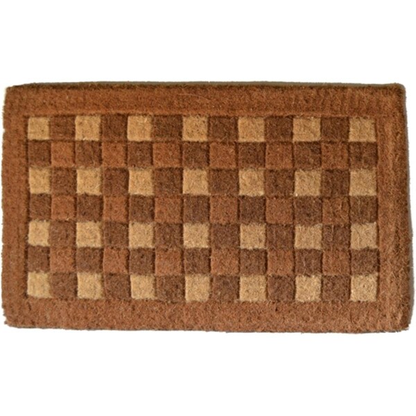 Jensendistributionservices Square Pattern Coir Doormat MI2592378 - main